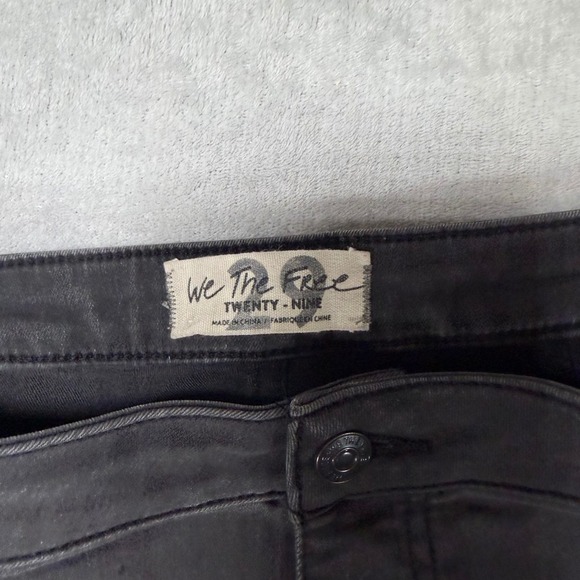 We The Free Free People Just Float On Flare Jeans Faded Black Bell Bottoms 29 - Picture 3 of 10